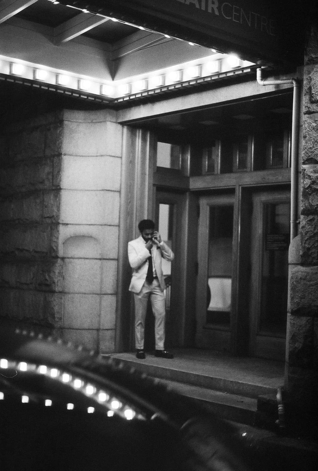 Studio portrait with dramatic lighting